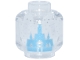 Part No: 3626pb3900  Name: Minifigure, Head without Face with Metallic Light Blue Castle and and Silver Snowflakes / Dots Pattern