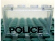 Part No: 4284pb01  Name: Windscreen 2 x 4 x 2 Inverted with Black 'POLICE' Pattern (Sticker) - Set 6384