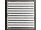 Part No: 4448pb10  Name: Glass for Window 4 x 4 x 3 Roof with 11 White Stripes Pattern (Sticker) - Set 6398