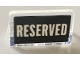 Part No: 4865pb083  Name: Panel 1 x 2 x 1 with White 'RESERVED' on Black Background Pattern (Sticker) - Set 21319