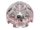 Lot ID: 156209791  Part No: 553pb022  Name: Brick, Round 2 x 2 Dome Top with Red Rectangle Borders Pattern (Imperial Astromech Droid)