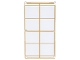 Part No: 57895pb041  Name: Glass for Window 1 x 4 x 6 with Gold Lattice over Frosted White Background Pattern