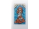Part No: 57895pb063  Name: Glass for Window 1 x 4 x 6 with Stained Glass Mermaid Sitting on Rock Pattern (Sticker) - Set 75948