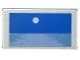 Part No: 57895pb129  Name: Glass for Window 1 x 4 x 6 with Blue Sky, White Moon, Bright Light Blue and Medium Blue Ocean / Sea Water Pattern
