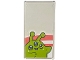 Part No: 57895pb157  Name: Glass for Window 1 x 4 x 6 with Coral Stripes and Lime Alien Pattern (Sticker) - Set 42674