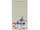 Part No: 57895pb159  Name: Glass for Window 1 x 4 x 6 with Coral Stripes and White Unicorn Pattern (Sticker) - Set 42674