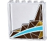 Part No: 59349pb100L  Name: Panel 1 x 6 x 5 with Silver and Gold Triangle Mosaic and White and Medium Azure Curved Stripes Pattern Left Side (Sticker) - Set 41106