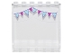 Part No: 59349pb125  Name: Panel 1 x 6 x 5 with String of Magenta and Medium Azure Bunting with White Dots Pattern (Sticker) - Set 41132