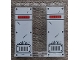 Part No: 59349pb212  Name: Panel 1 x 6 x 5 with 2 Light Bluish Gray Panels, Red Stripes and Vents Pattern (Stickers) - Set 70912