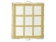 Lego part: Glass for Window 1 x 2 x 2 Flat Front with Gold Lattice Pattern