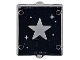 Part No: 60601pb054  Name: Glass for Window 1 x 2 x 2 Flat Front with Star, Sparkles and Dots on Black Background Pattern