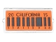 Part No: 60602pb15  Name: Glass for Window 1 x 2 x 3 with License Plate 'CALIFORNIA' '20' '15' and Dark Bluish Gray Barcode and '136113966' Pattern (Sticker) - Set 10300