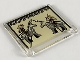 Part No: 60603pb013  Name: Glass for Window 1 x 4 x 3 - Opening with Traditional Chinese Warriors and Horses Pattern