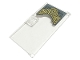 Part No: 60616pb087  Name: Door 1 x 4 x 6 with Stud Handle with Ornate Gold Arch and Letter W on Dark Bluish Gray Background Pattern (Sticker) - Set 76183