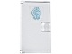 Part No: 60616pb097  Name: Door 1 x 4 x 6 with Stud Handle with Medium Azure and White Borg Industries Logo Pattern (Sticker) - Set 71799
