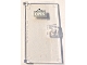 Part No: 60616pb099  Name: Door 1 x 4 x 6 with Stud Handle with Silver 'OPEN' Sign Pattern (Sticker) - Set 41427