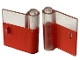 Part No: 802bpb02  Name: Door 1 x 3 x 3 Right with Vertical Handle with Red Bottom Pattern