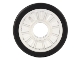 Part No: 80441pb01  Name: Wheel Wheelchair with Technic Pin Hole with Molded Black Hard Rubber Tire Pattern