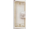 Part No: 80683pb009  Name: Door 1 x 3 x 6 with Stud Handle with Gold Lattice, Flowers and Filigree Pattern