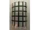 Part No: 85941pb017  Name: Cylinder Half 2 x 4 x 5 with 1 x 2 Cutout with Green and Dark Green Window Frame Pattern (Sticker) - Set 76388
