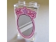 Part No: 87544pb030  Name: Panel 1 x 2 x 3 with Side Supports - Hollow Studs with Pink Outline Mirror Pattern (10723)