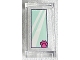 Part No: 87544pb105  Name: Panel 1 x 2 x 3 with Side Supports - Hollow Studs with Light Aqua Mirror and Dark Pink Paw Print Pattern (Sticker) - Set 41404