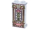 Part No: 87544pb120  Name: Panel 1 x 2 x 3 with Side Supports - Hollow Studs with Coral, Yellow and Bright Green Rose Stained Glass Window Pattern