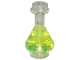 Part No: 93549pb03  Name: Minifigure, Utensil Bottle, Erlenmeyer Flask with Molded Trans-Neon Green Fluid Pattern