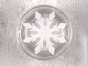 Part No: 98138pb105  Name: Tile, Round 1 x 1 with White Snowflake with 8 Points Pattern