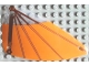 Part No: x66px15  Name: Plastic Triangle 6 x 12 Wing with Brown Spars and Orange Cloth Pattern