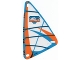 Lot ID: 368718518  Part No: x772px2  Name: Plastic Triangle 9 x 15 Sail with Orange and Blue Arctic Pattern