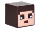 Lot ID: 339084051  Part No: 19729pb014  Name: Minifigure, Head, Modified Cube with Pixelated Light Nougat Face, Black Eyes, and Dark Red Mouth Pattern (Minecraft Skin)