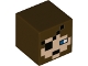 Lot ID: 392137157  Part No: 19729pb027  Name: Minifigure, Head, Modified Cube with Pixelated Light Nougat Face, Blue Eye, and Black Eye Patch Pattern (Minecraft Pirate)