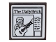 Lot ID: 400191687  Part No: 3068pb2069  Name: Tile 2 x 2 with Newspaper Minifigure Playing Acoustic Guitar and 'The Daily Brick' Pattern (Sticker) - Set 10308