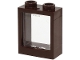 Part No: 60592c01  Name: Window 1 x 2 x 2 Flat Front with Trans-Clear Glass (60592 / 60601)