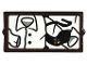 Part No: 60602pb18  Name: Glass for Window 1 x 2 x 3 with White Shirt and Black Tie with Hogwarts Crest Pattern (Sticker) - Set 76405