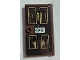 Part No: 60616pb066  Name: Door 1 x 4 x 6 with Stud Handle with Dark Brown Wooden Door with White 'the Daily Prophet' Sign Plate Pattern (Sticker) - Set 75978