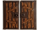 Part No: 60616pb092  Name: Door 1 x 4 x 6 with Stud Handle with Reddish Brown Wooden Boards and Silver Nails Pattern on Both Sides (Stickers) - Set 76407