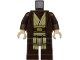 Part No: 8058pb009c01  Name: Body SMART Minifigure, Torso with Dark Brown Hips and Legs with SW Obi-Wan Kenobi Tunic, Belt and Robe Pattern / Dark Brown Arms / Light Nougat Hands