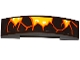Part No: 93273pb060L  Name: Slope, Curved 4 x 1 x 2/3 Double with Orange Cracks and Lava Pattern Model Left Side (Sticker) - Set 70321