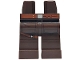 Part No: 970c00pb1756  Name: Hips and Legs with Reddish Brown Belt and Right Leg Strap, Silver Buckle and Dots, Black Pockets Pattern