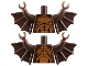 Part No: 973pb1211c01  Name: Torso Monster Fighters Bat with Medium Nougat Fur Pattern / Dark Brown Arms with Wings / Reddish Brown Hands