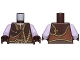 Part No: 973pb1891c02  Name: Torso SW Gungan Vest with Gold Trim Front and Back Pattern / Lavender Arms / Dark Brown Hands