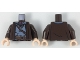 Part No: 973pb2350c01  Name: Torso SW Robe with Dark Bluish Gray Tunic, Necklace, Crossbelt and Belt with Gadgets Pattern / Dark Brown Arms / Light Nougat Hands