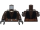 Part No: 973pb5969c01  Name: Torso SW Jedi Robe, Reddish Brown Belt with Pouches, Black Layers and Markings Pattern (SW Anakin Clone Wars) / Dark Brown Arms / Black Hands