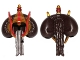 Part No: 98119pb01  Name: Minifigure, Hair Bun with Braid and Gold Hood with Royal Insignia Pattern (SW Queen Amidala)