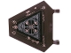 Part No: x1435pb014  Name: Flag 5 x 6 Hexagonal with Copper Fan and Rivets Pattern (Sticker) - Set 70226