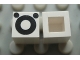 Part No: Mx1011Apb28  Name: Modulex, Tile 1 x 1 with Black 'Ö' Pattern (no internal lining)