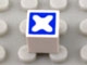Part No: Mx1011Apb54  Name: Modulex, Tile 1 x 1 with Blue Cross Diagonal Pattern