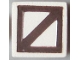 Part No: Mx1011Apb56  Name: Modulex, Tile 1 x 1 with Dark Brown Square with Diagonal Pattern